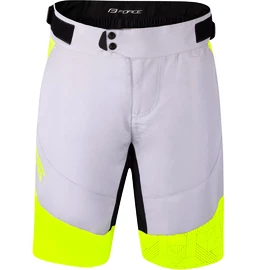 Pantaloni scurți de ciclism pentru bărbați Force Storm grey/yellow