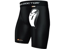 Pantaloni scurți de compresie cu suspensor (jockstrap) Shock Doctor BioFlex Cup Black Senior