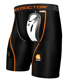 Pantaloni scurți de compresie cu suspensor (jockstrap) Shock Doctor with Bio Flex Cup Senior