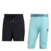 Pantaloni scurți pentru bărbați adidas  Paris 2 in 1 Short Carbon