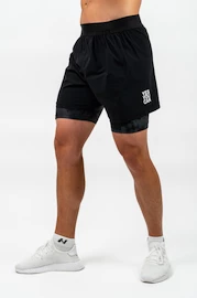 Pantaloni scurți pentru bărbați Nebbia Performance+ Compression 2in1 shorts black