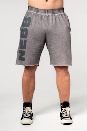 Pantaloni scurți pentru bărbați Nebbia Washed-off Gym Sweatshorts NO BS Light Grey