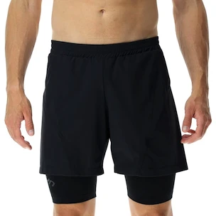 Pantaloni scurți pentru bărbați UYN  RUNNING EXCELERATION OW PERFORMANCE 2IN1 SHORT Black