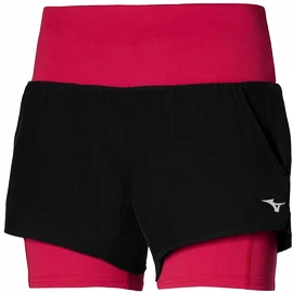 Pantaloni scurți pentru femei Mizuno 2 in 1 4.5 Short/Black/Persian Red