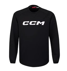 Pulover pentru copii CCM LOCKER ROOM FLEECE CREW Black