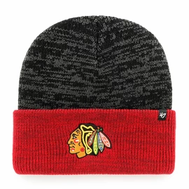 Șepci de iarnă 47 Brand Two Tone Brain Freeze Cuff Knit NHL Chicago Blackhawks