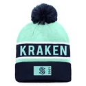 Șepci de iarnă Fanatics  Authentic Pro Game & Train Cuffed Pom Knit Seattle Kraken