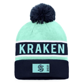 Șepci de iarnă Fanatics Authentic Pro Game & Train Cuffed Pom Knit Seattle Kraken