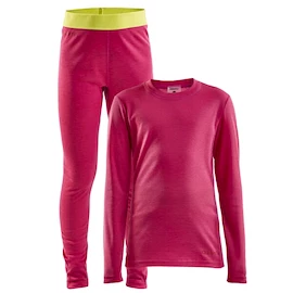 Set lenjerie termică pentru copii Craft Core Warm Baselayer Junior pink