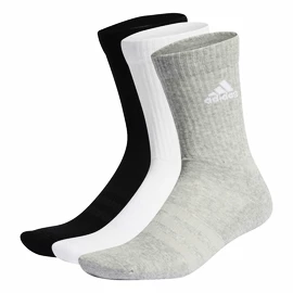 Șosete adidas Cushioned Crew Socks 3 Pairs Grey/White/Black