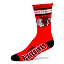 Șosete For Bare Feet  4 Stripes Crew NHL Chicago Blackhawks  EUR 43-48