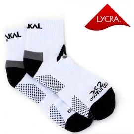 Șosete Karakal Socks X2+ Men Ankle White/Black-41-47