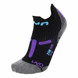 Șosete pentru femei UYN RUN 2IN SOCKS Black/Violet