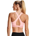 Sutien pentru femei Under Armour  Crossback Mid Bra pink