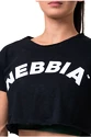 Top pentru femei Nebbia  Fit & Sporty crop top black