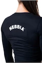 Top pentru femei Nebbia Hero Sporty Hero crop top long sleeve black