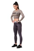 Top pentru femei Nebbia Hero Sporty Hero crop top long sleeve mocha