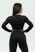 Top pentru femei Nebbia Intense Women's Long Sleeve Crop Top Perform 839 Black