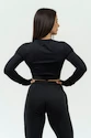 Top pentru femei Nebbia Intense Women's Long Sleeve Crop Top Perform 839 Black