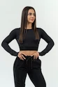 Top pentru femei Nebbia Intense Women's Long Sleeve Crop Top Perform 839 Black