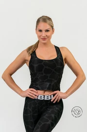 Top pentru femei Nebbia NATURE-INSPIRED Sporty crop top “Racer back” black