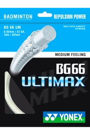 Tricot badminton Yonex BG 66 Ultimax White (0.65 mm)