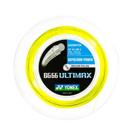 Tricot badminton Yonex BG 66 Ultimax Yellow (0.65 mm) - 200 m