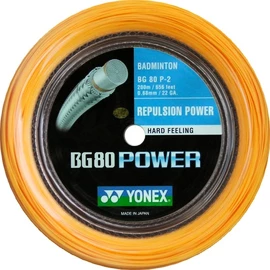 Tricot badminton Yonex BG 80 Power Orange (0.68 mm) - 200m