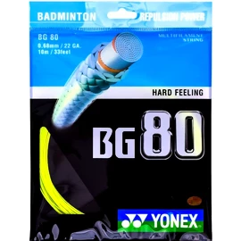 Tricot badminton Yonex BG 80 Yellow