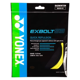 Tricot badminton Yonex Exbolt 63 Yellow (10m)