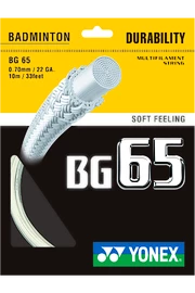 Tricot badminton Yonex Micron BG65 White (0.70 mm)