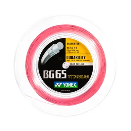 Tricot badminton Yonex Micron BG65Ti Pink (0.70 mm) - 200 m