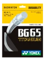 Tricot badminton Yonex  Micron BG65Ti White (0.70 mm)