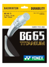 Tricot badminton Yonex Micron BG65Ti White (0.70 mm)