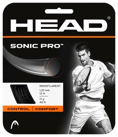 Tricot de tenis Head Sonic Pro 17 Black 1.25 mm (12 m)