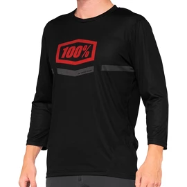 Tricou de ciclism pentru bărbați 100% Airmatic 3/4 Sleeve Jersey Black/Red