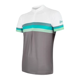 Tricou de ciclism pentru bărbați Sensor Cyklo Summer Stripe Grey/Green