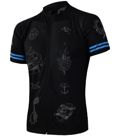 Tricou de ciclism pentru bărbați Sensor Cyklo Tattoo Black