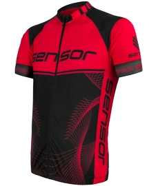 Tricou de ciclism pentru bărbați Sensor Cyklo Team Up Black/Red