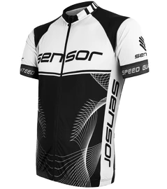 Tricou de ciclism pentru bărbați Sensor Cyklo Team Up Black/White