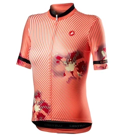 Tricou de ciclism pentru femei Castelli Primavera Jersey Peach Echo