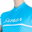 Tricou de ciclism pentru femei Sensor  Cyklo Dots Blue