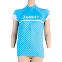 Tricou de ciclism pentru femei Sensor  Cyklo Dots Blue