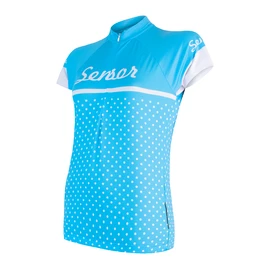 Tricou de ciclism pentru femei Sensor Cyklo Dots Blue