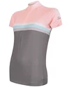 Tricou de ciclism pentru femei Sensor  Cyklo Summer Stripe Grey/Pink