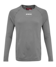 Tricou de compresie CCM LS Premium Training Tee Dark Grey Heathered Senior