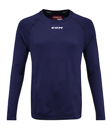 Tricou de compresie CCM LS Premium Training Tee True Navy Senior