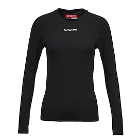 Tricou de compresie CCM LS Training Tee Black Senior