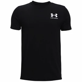 Tricou pentru băieți Under Armour Sportstyle Left Chest SS Black