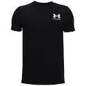 Tricou pentru băieți Under Armour  Sportstyle Left Chest SS Black XS